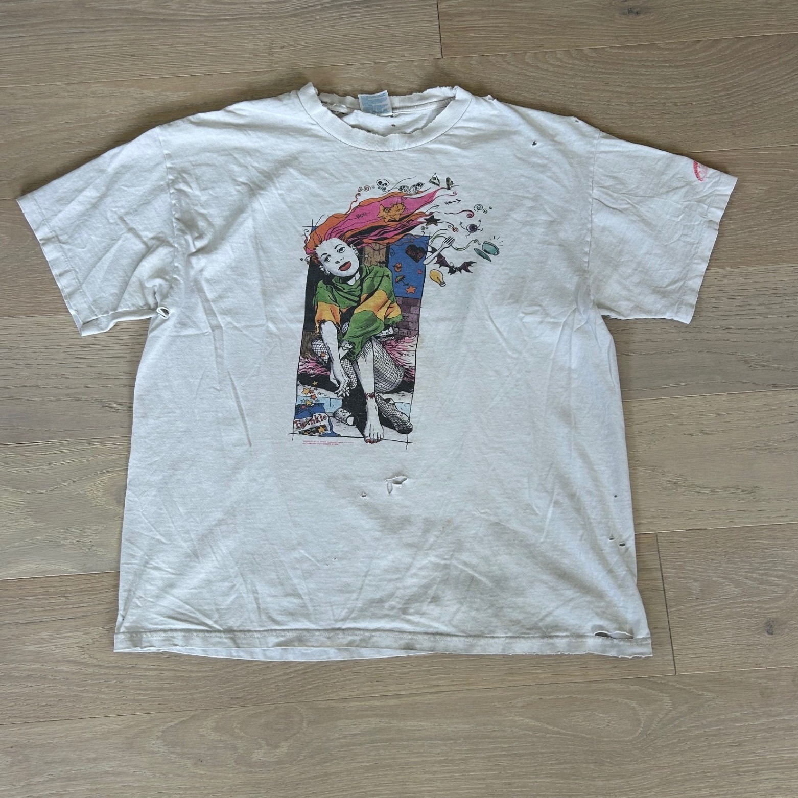 Vintage 1996 Delirium Sandman Dc Comics Shirt Hanes Xl Single Stitch Thrashed